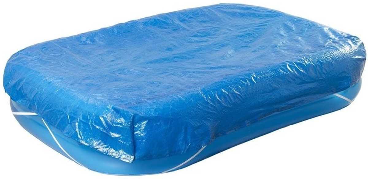 Groot Rechthoekig Afdekzeil voor Familiezwembad – 211x132x46cm – Maat L – Blauw | Beschermhoes voor Tuinbad | Zwembaden en Accessoires | Pool Cover voor Buitenbad